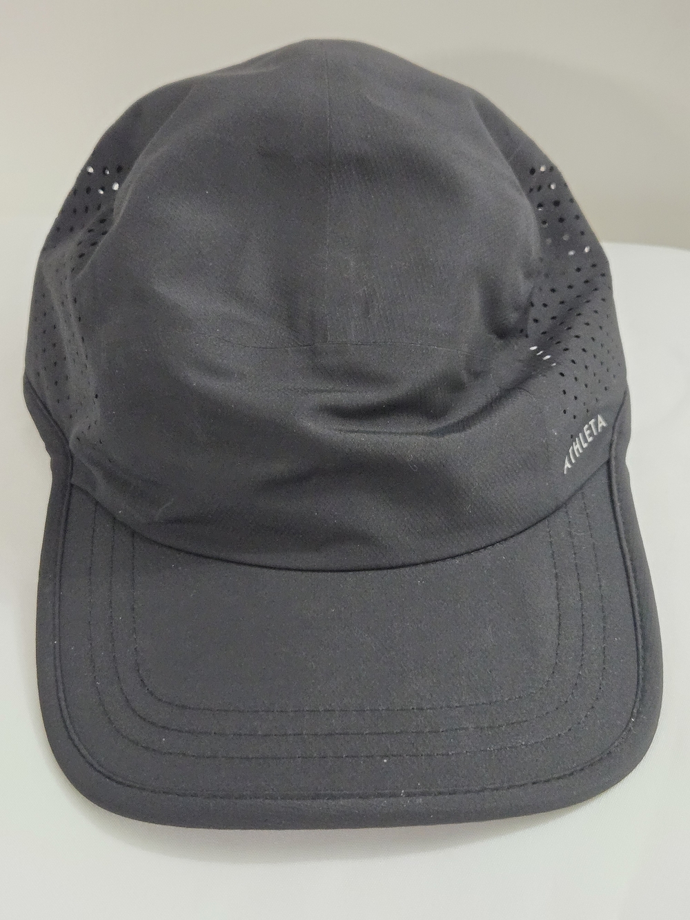 Athleta Pacesetter Run Hat 2.0 Black One Size Perforated Running Cap #599110